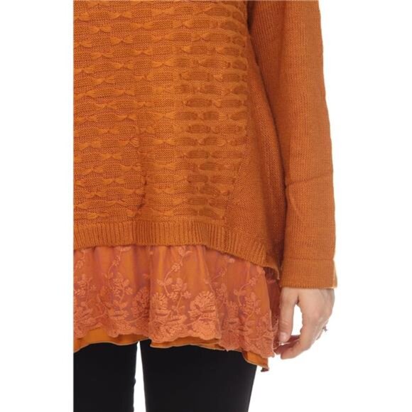 Women's Sequin Sparkle Pullover Sweater – Dressy Knit Top - Picture 6 of 7